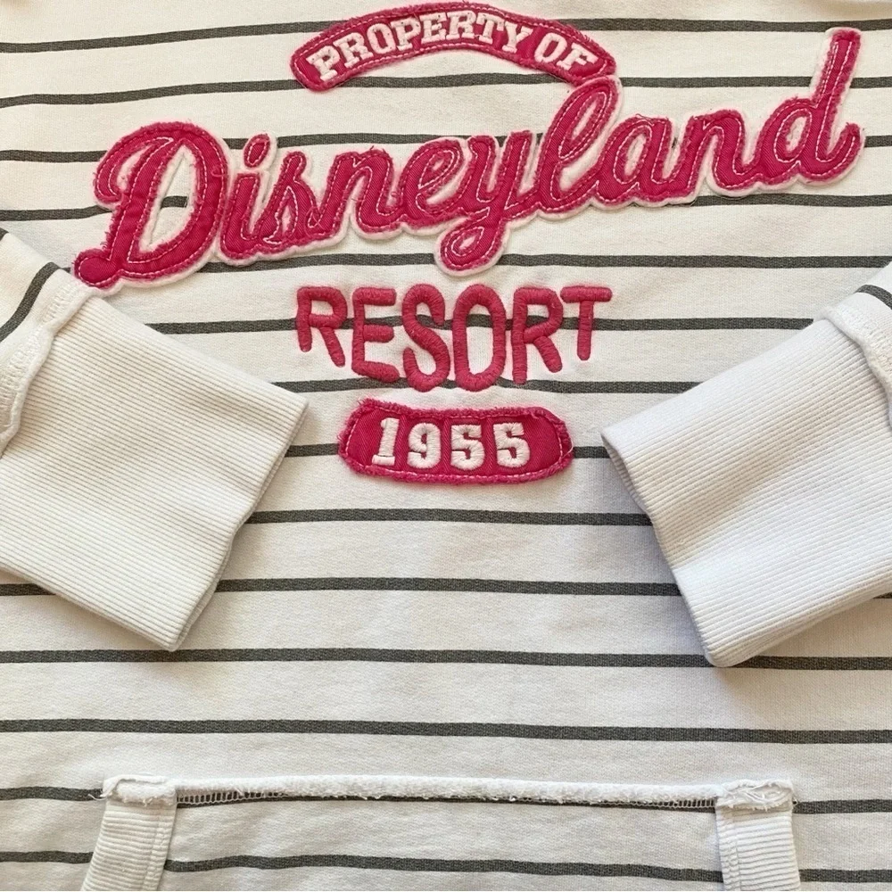 Disneyland Resort Pullover Striped Hoodie Girl’s Large